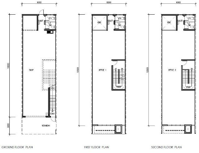 Prominence 3 storey shop office layout | Penang Property Talk