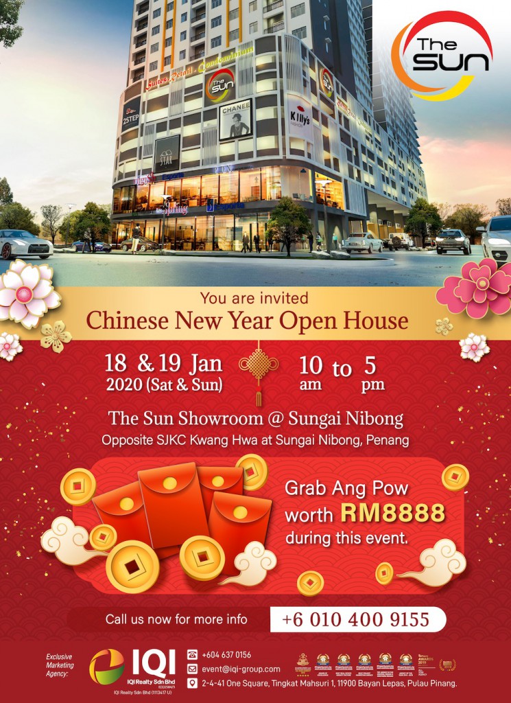 The Sun Condominium Chinese New Year Open House. Grab an Angpow worth RM888 during this event!