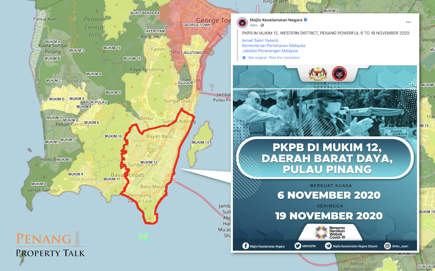 CMCO in Mukim 12 of Southwest District from Nov 6 to 19 ...