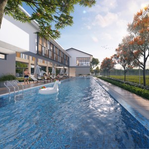 An Exclusive Residents_ Clubhouse with Swimming Pool and Gymnasium